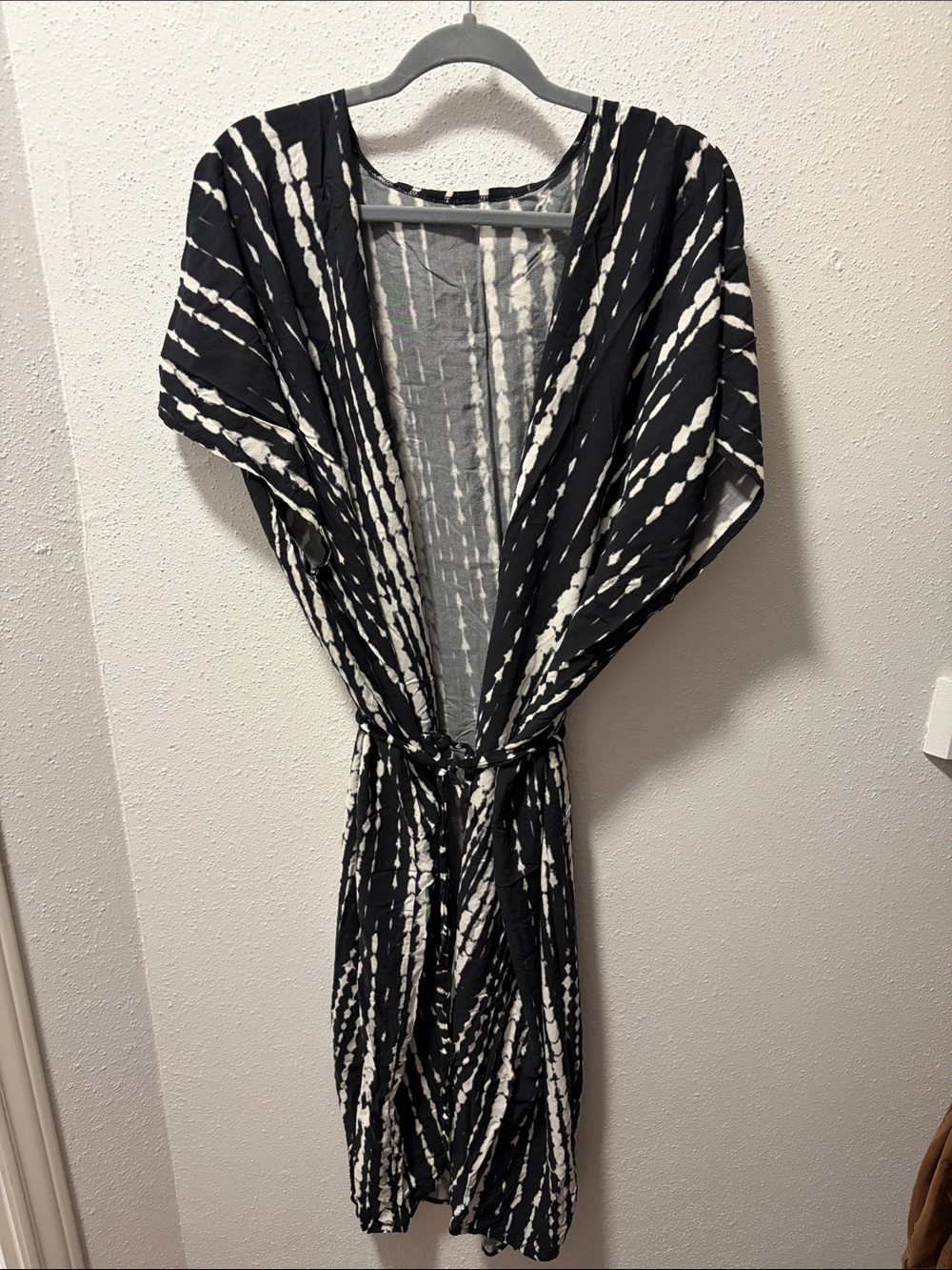 Black & White Tie-Dye Coverup